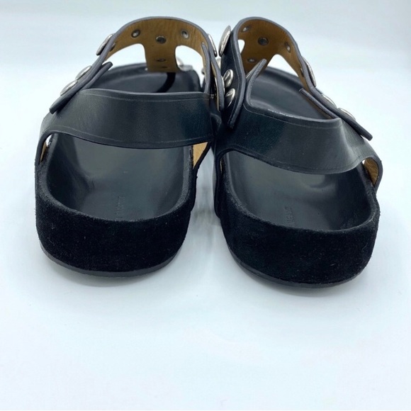 ISABEL MARANT ENAVY LEATHER STUD GLADIATOR SANDALS - Picture 6 of 14